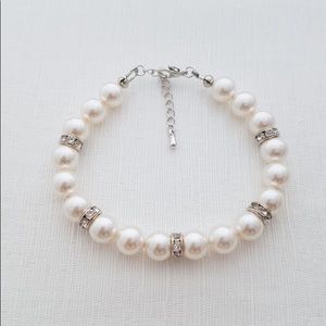 Swarovski Crystal Pearl and Rhinestone Bracelet